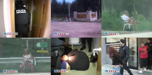 Imatges de la desarticulaci&oacute; per part dels Mossos d'Esquadra d'una xarxa de proxanetes que gestionaven la prostituci&oacute; a la C35 i a part de la N-II a Girona